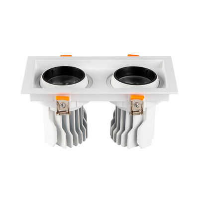 کیفیت  aluminum ROHS Dimmable Led Grille Spotlight Double Head 3W 5W کارخانه
